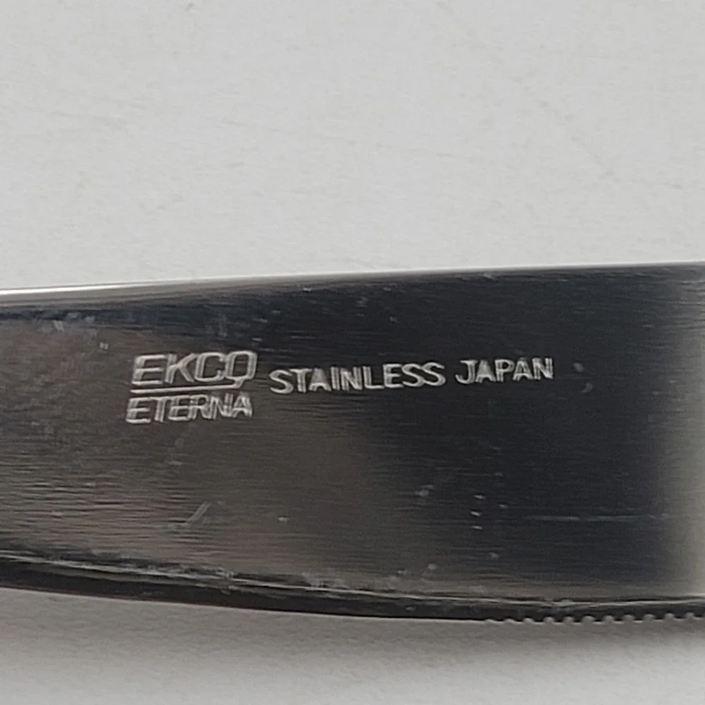 Ekco Eterna Beaumont Stainless Flatware 11pc Set Knives Forks Japan Ornate